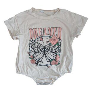 "Dreamer" Butterfly Bubble Romper Onesie 18m